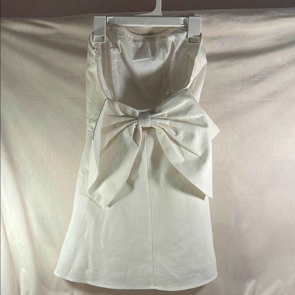 Altar'd State White Dress with Elegant Bow
